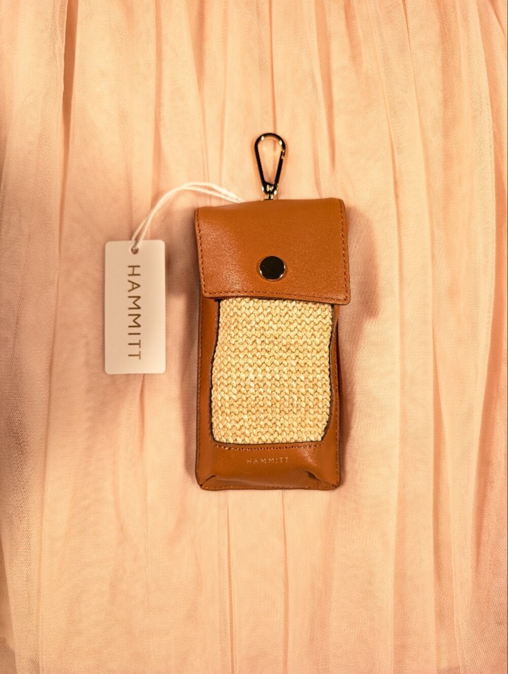 Hammitt Sunny Sleeve - Cocoa Raffia/Gold